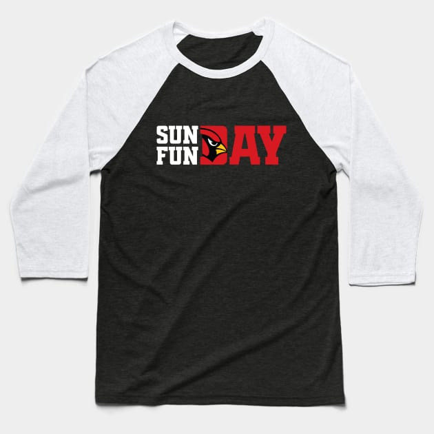 Arizona Cardinals Sunday Funday Baseball T-Shirt by LunaGFXD